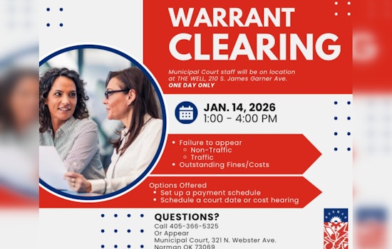 Norman Municipal Court to Host Warrant Clearing Event at The Well on January 14