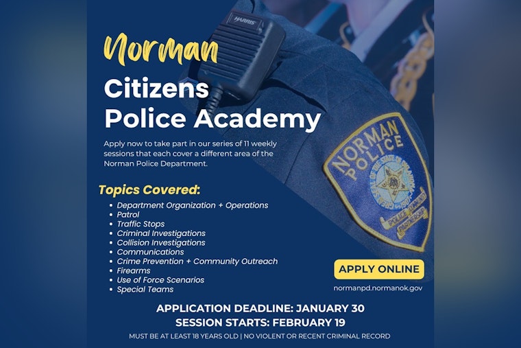 Norman Police Department Opens Applications for Citizens Police Academy to Strengthen Community Relations