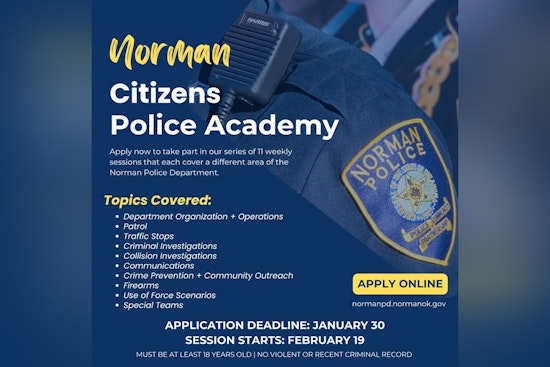 Norman Police Department Opens Applications for Citizens Police Academy to Strengthen Community Relations