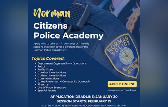 Norman Police Department Opens Applications for Citizens Police Academy to Strengthen Community Relations