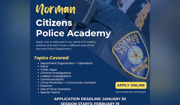 Norman Police Department Opens Applications for Citizens Police Academy to Strengthen Community Relations