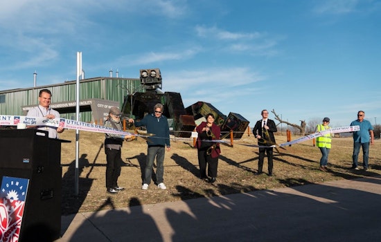 Norman Unveils "HazMatt" Sculpture, A Symbol of Sustainability and Creativity, at New Waste Facility Opening