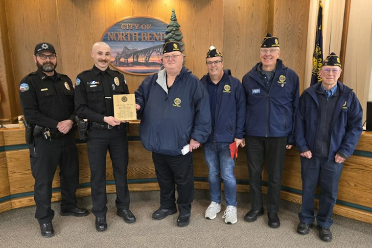 North Bend Celebrates K9 Officer Ben Martin as Officer of the Year, Recognized by American Legion Post 34