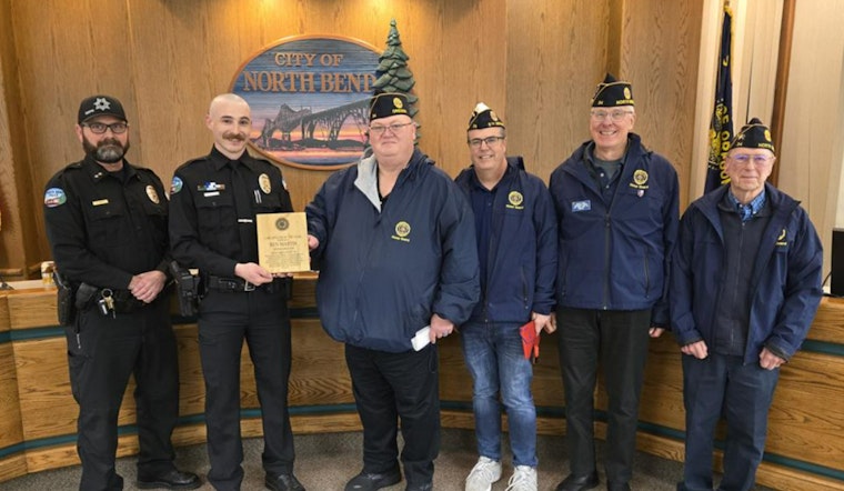 North Bend Celebrates K9 Officer Ben Martin as Officer of the Year, Recognized by American Legion Post 34