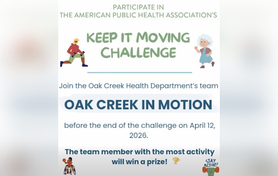 Oak Creek Health Department Launches "Keep it Moving Challenge" to Boost Community Fitness