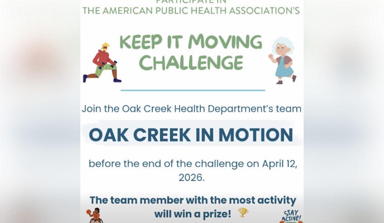 Oak Creek Health Department Launches "Keep it Moving Challenge" to Boost Community Fitness