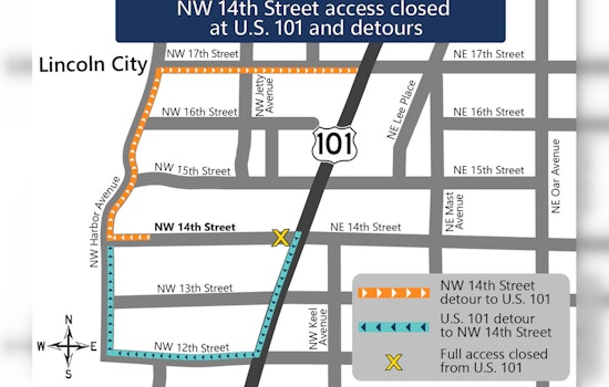 ODOT Announces NW 14th Street Closure in Lincoln City for ADA Curb Ramp Upgrades
