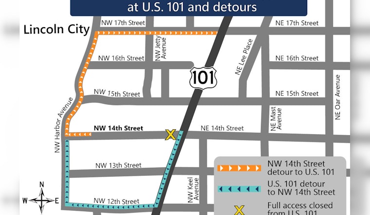 ODOT Announces NW 14th Street Closure in Lincoln City for ADA Curb Ramp Upgrades