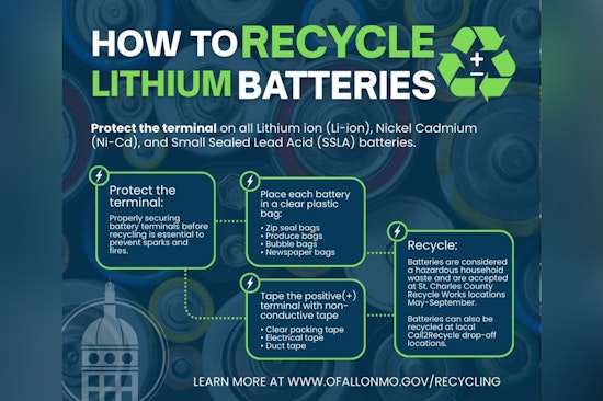 O'Fallon Officials Urge Proper Recycling of Lithium Batteries to Prevent Fires and Environmental Harm
