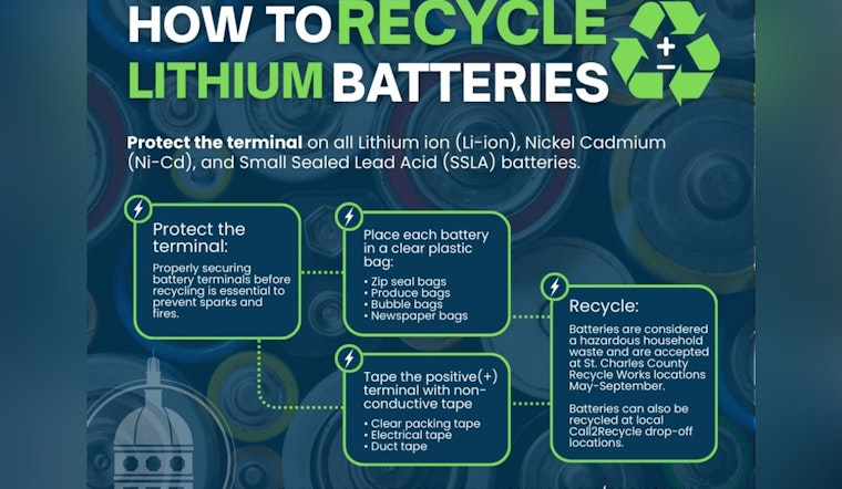 O'Fallon Officials Urge Proper Recycling of Lithium Batteries to Prevent Fires and Environmental Harm