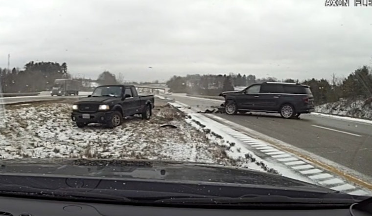 VIDEO: Ohio State Highway Patrol Shares Icy Bridge Crash Footage as Winter Driving Warning in Belmont County