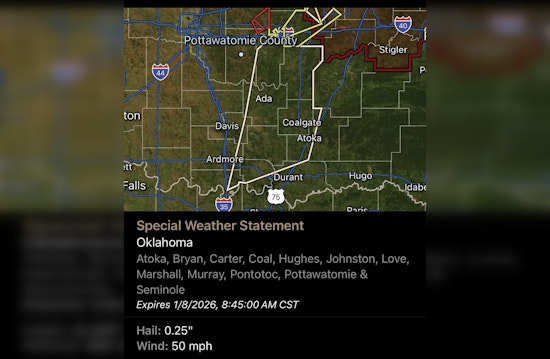 Oklahoma Braces for Strong Thunderstorms, NWS Issues Special Weather Statement for Multiple Counties