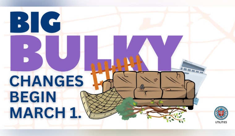 Oklahoma City Utilities Announces New Bulky Waste Collection Schedule for 64,000 Customers Starting March 2026