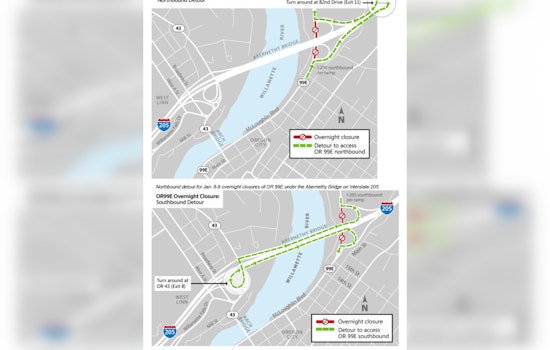 Oregon City Alert: OR 99E to Close for Abernethy Bridge Project, Expect Detours and Delays