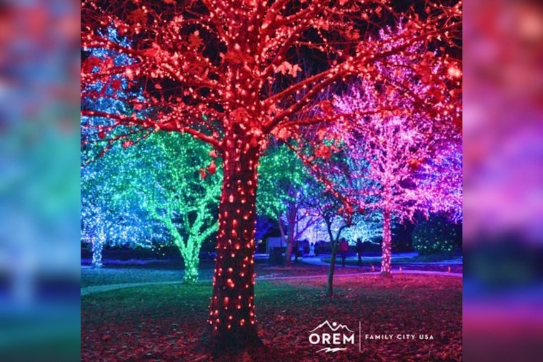 Orem City Extends Park's Festive Lights to Brighten Winter Months for Residents