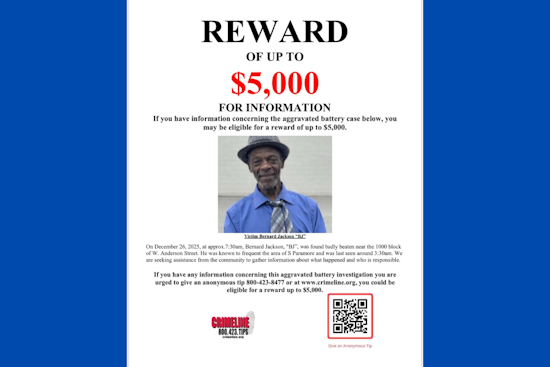 Orlando Police Offer $5,000 Reward for Information on Attack that Critically Injured Local Man "BJ"