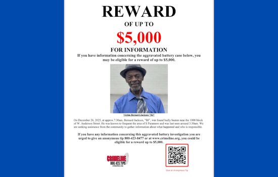Orlando Police Offer $5,000 Reward for Information on Attack that Critically Injured Local Man "BJ"
