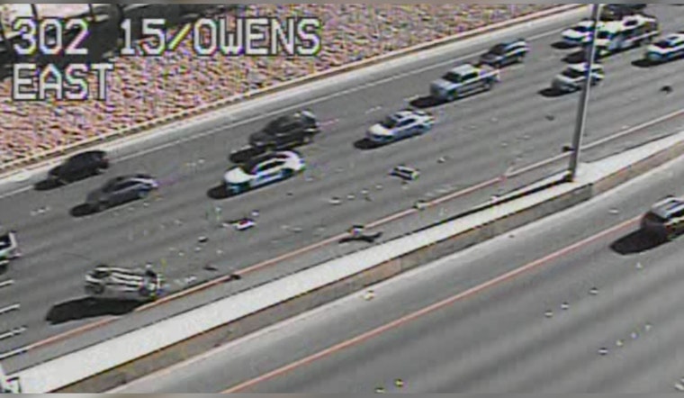 Overturned Vehicle on I-15 in Las Vegas Leads to Lane Closures and Traffic Delays