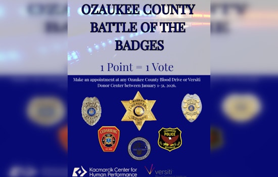 Ozaukee County First Responders Face Off in 'Battle of the Badges' Blood Drive