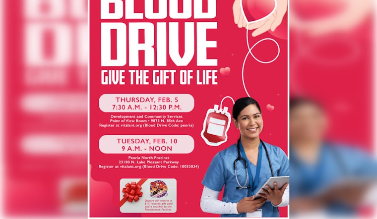 Peoria Rallies Community Support with Incentivized Blood Drives in February