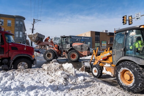 Philadelphia Streets Department Launches Snow Removal Effort in Center City; Road Closures Near City Hall Announced