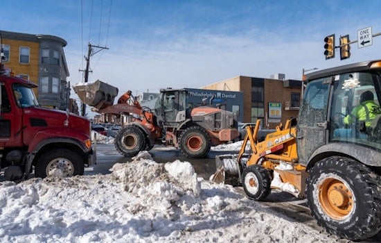 Philadelphia Streets Department Launches Snow Removal Effort in Center City; Road Closures Near City Hall Announced