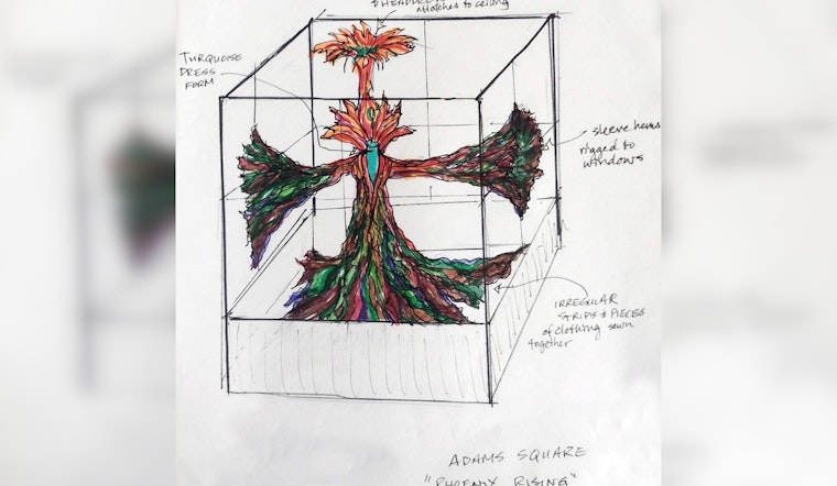 "Phoenix Rising" Art Installation by Laura Brody Transforms LA Wildfires Remnants into Symbol of Resurgence at Glendale's Adams Square