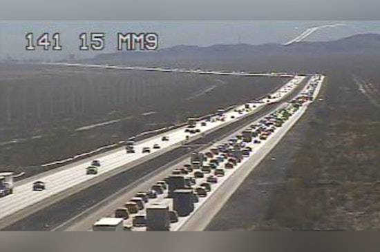 Post-New Year's Traffic Eases on I-15 from Las Vegas to California After Eight-Mile Backup