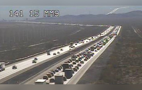 Post-New Year's Traffic Eases on I-15 from Las Vegas to California After Eight-Mile Backup