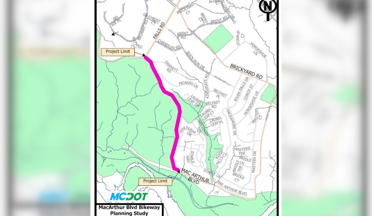 Potomac Community to Discuss MacArthur Boulevard Bikeway Plan at Upcoming Public Meeting