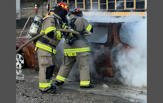 Pulaski and Giles County Fire Departments Ramp Up Recruit Training with Intense Vehicle Fire Exercises