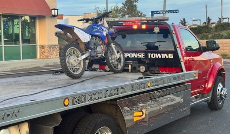 Rancho Cordova Police Cite Juvenile for Traffic Violations, Impound Dirt Bike in Safety Enforcement Effort