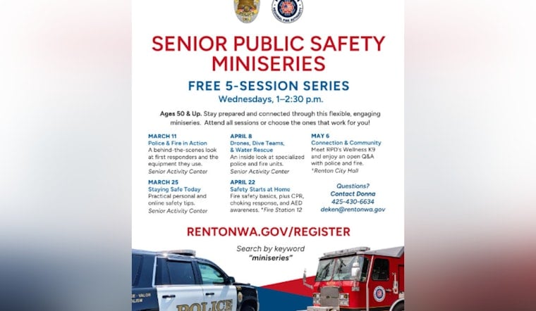 Renton Police Launch Free Senior Public Safety Miniseries to Educate and Connect Elders in the Community
