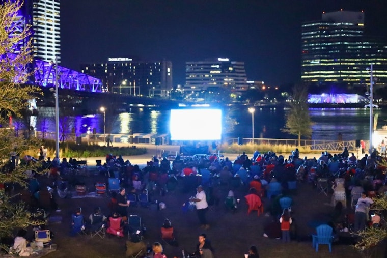 Riverfront Plaza Becomes Jacksonville's Open-Air Cinema, Hosts 'Movies in the Park' Series