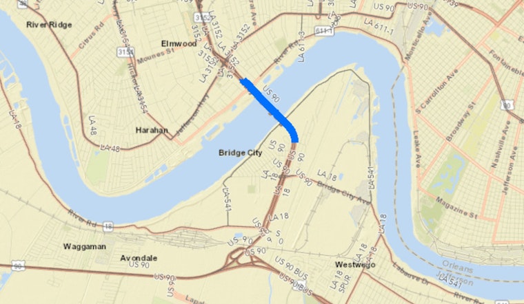 Roadwork Alert, US 90 Eastbound Lanes Near Huey P. Long Bridge to Close for Weekend Maintenance in Jefferson Parish