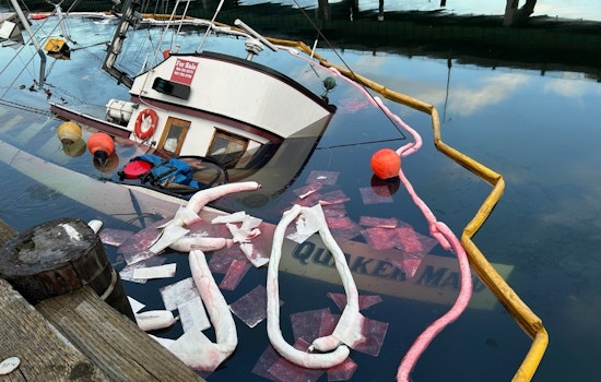 Salmon Bay Scare As Quaker Maid Sinks, 3,500 Gallons Hauled Out