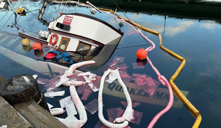 Salmon Bay Scare As Quaker Maid Sinks, 3,500 Gallons Hauled Out