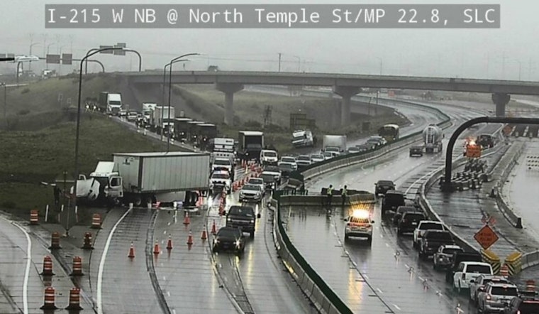 Salt Lake City Traffic Snarled by Two Semitruck Accidents on I-215