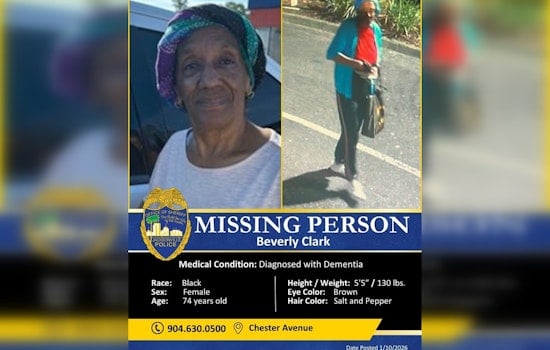 Search Underway for Missing 74-Year-Old Beverly Clark in Jacksonville