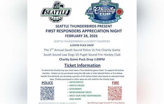 Seattle Thunderbirds Gear Up for Police vs. Fire Charity Hockey Game in a Day of Tribute to First Responders