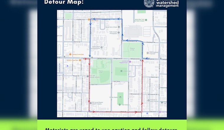 Sinkhole Disrupts Traffic on Atlanta's Georgia Avenue SE, Officials Enforce Detours