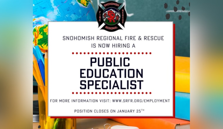 Snohomish Regional Fire & Rescue Seeks Passionate Educator for Public Education Specialist Role
