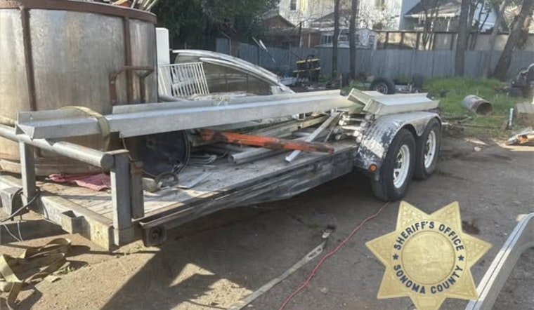 Sonoma County Sheriff's Office Busts Chop Shop, Santa Rosa Man Charged with Vehicle Theft and Operation