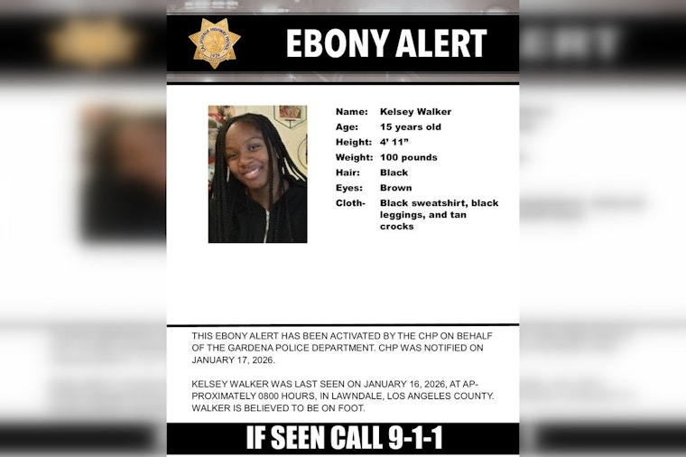 South Bay On Edge As Ebony Alert Issued For 15-Year-Old Kelsey Walker