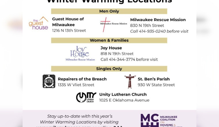 Southeast Wisconsin on Alert as Frigid Advisory Takes Hold, Health Department Urges Precautions and Offers Warming Locations