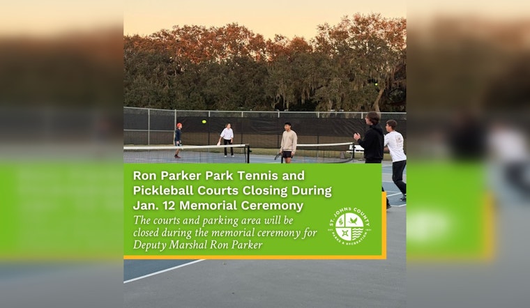 St. Augustine Beach's Ron Parker Park Courts to Close for Memorial Ceremony