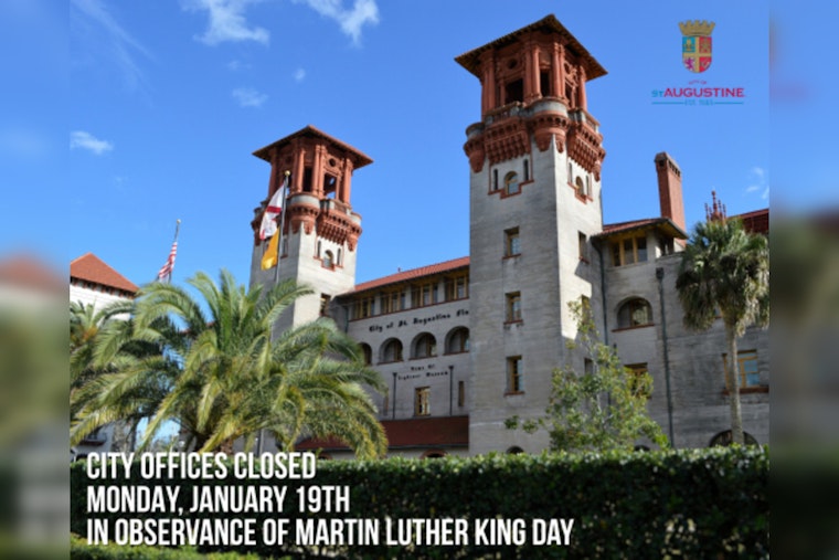 St. Augustine Honors MLK Day with Office Closures and Free Parking, Reminds Public of Enforcement Policies