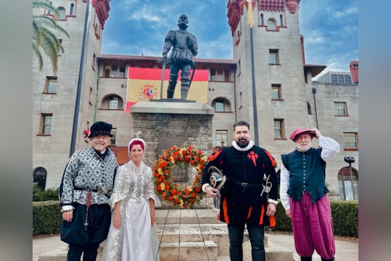 St. Augustine to Commemorate 507th Birthday of Founder Pedro Menendez with Wreath-Laying Ceremony and Historical Pageantry