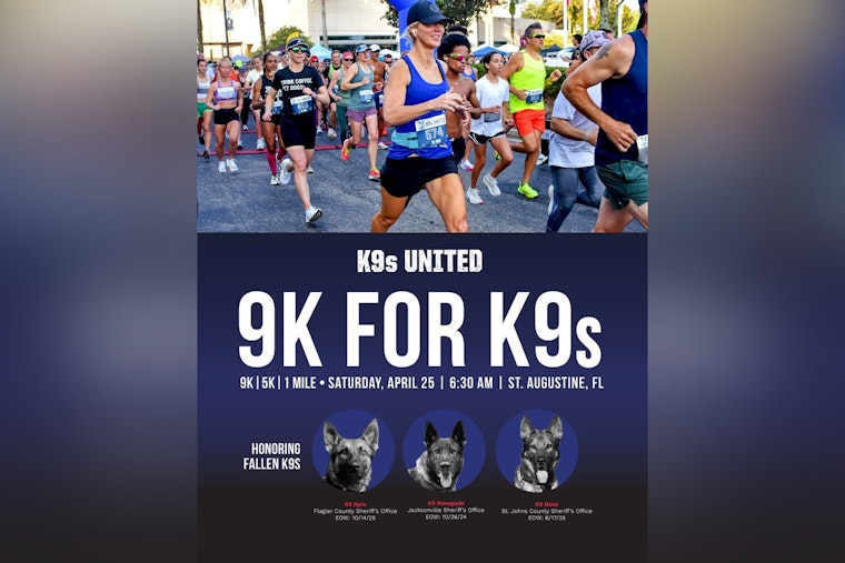 St. Augustine to Host '9K for K9s' Memorial Race in Honor of Fallen Police Dogs