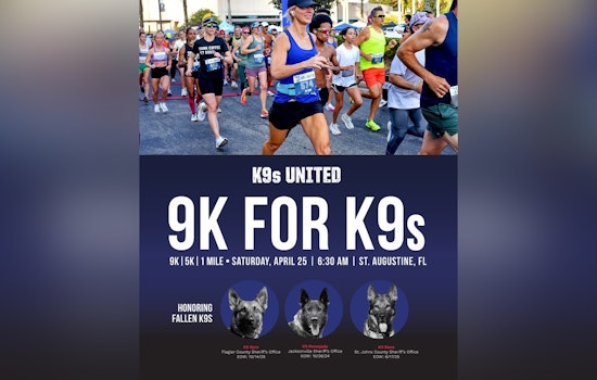 St. Augustine to Host '9K for K9s' Memorial Race in Honor of Fallen Police Dogs